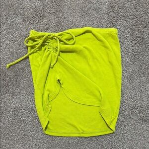 Vibrant Yellow Ruched Skirt